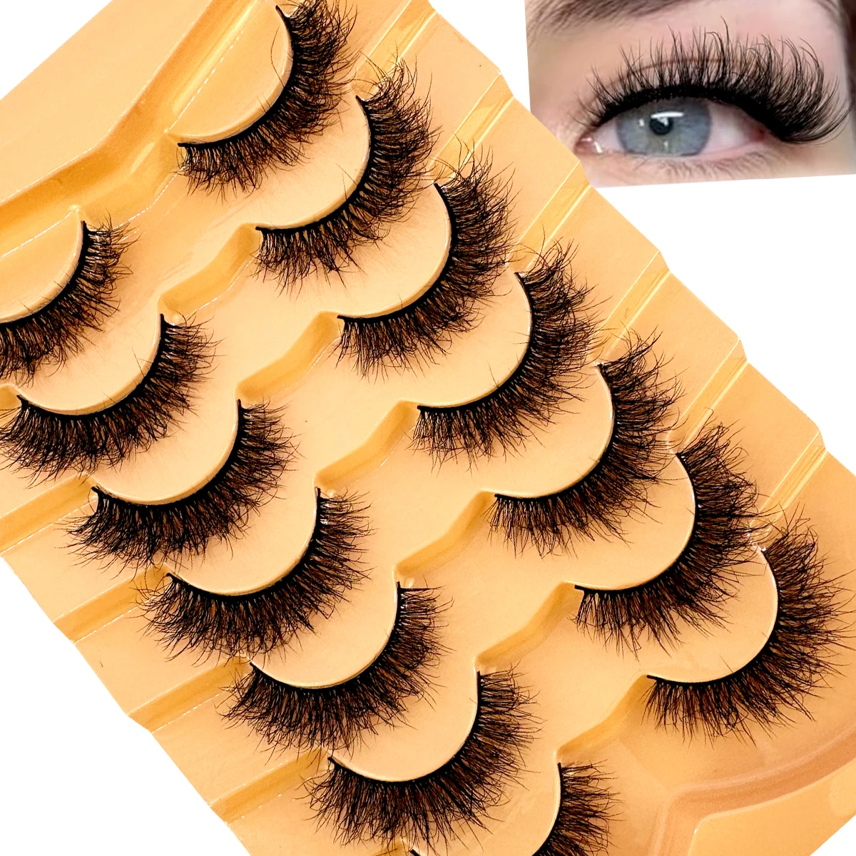 AMSDCN Manga Lashes Wispy  Natural False Eyelashes Fake Lashes Long Makeup 3d Mink Lashes Extension Eyelash Mink Eyelashes