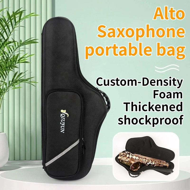 Oxford Cloth Alto Saxophone Bag Thickened Shockproof Portable Shoulders Hard Saxophone Bag Musical Instrument Accessories