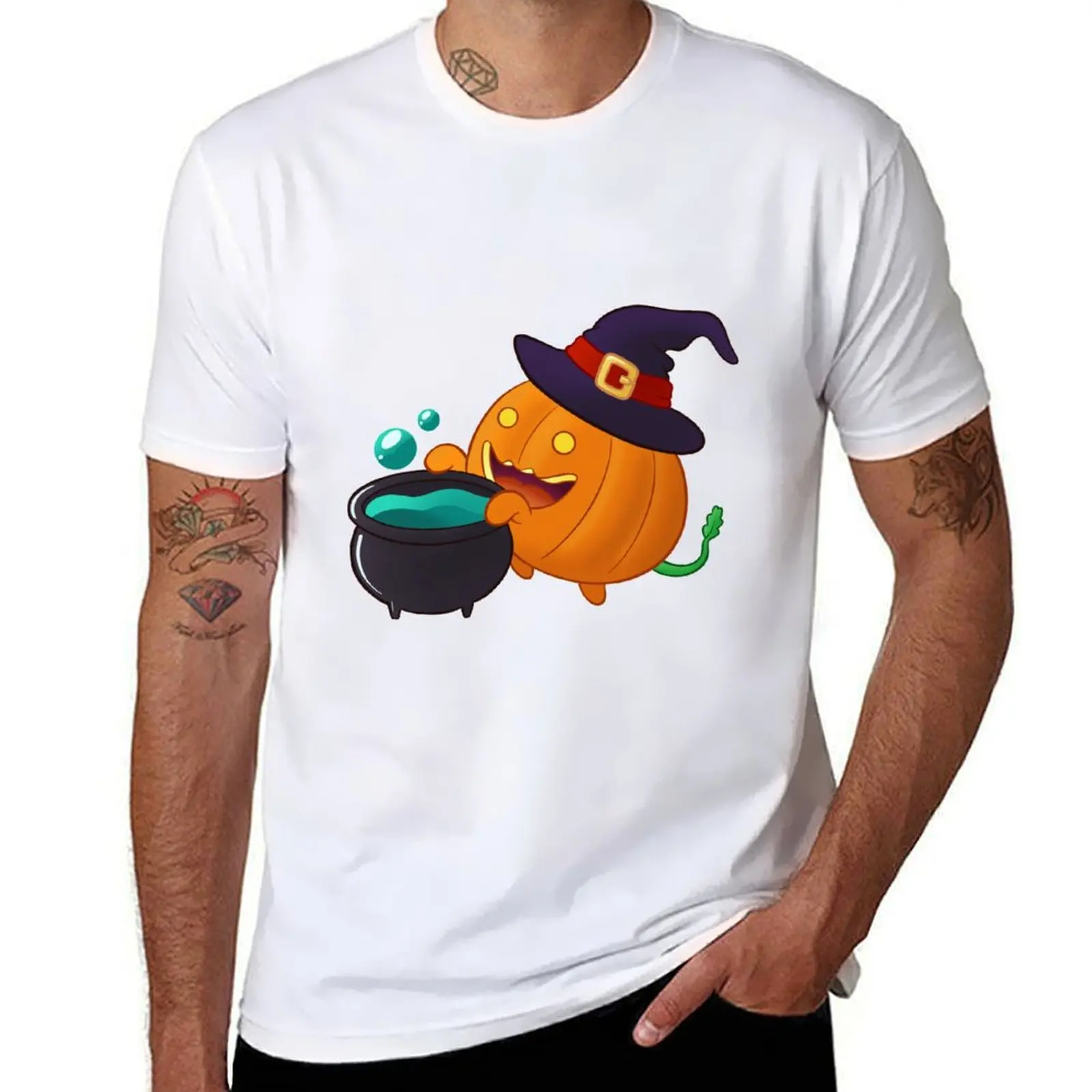 

Рубашка Universe, футболка из 100% хлопка - мужская рубашка из хлопка Witch Pumpkin t, пакет Steven Spoopy t