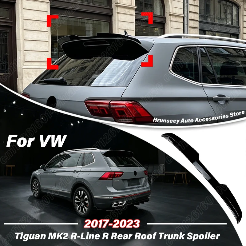 For Volkswagen Tiguan MK2 2017 2018 2019 2020 2021 2022 2023 Car R-Line Sport Style Rear Roof Spoiler Vehicle Trunk Lip Body Kit