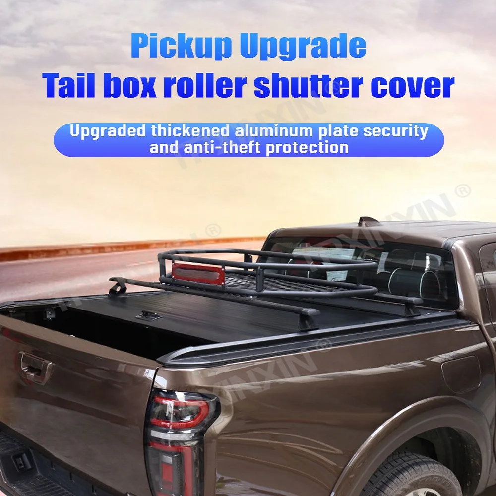 For Ford F150 For Dodge Ram 1500 Trunk Lids Pickup Bed Cover Retractable Roller Shutter Trunk Rear Cover With Aluminium Alloy