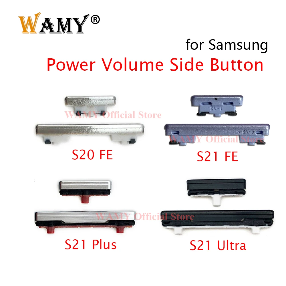 WAMY Nowy przycisk regulacji głośności zasilania do Samsung S21 Plus / S20 Fe / S20 Ultra / S21 Fe Przycisk włączania / wyłączania zasilania