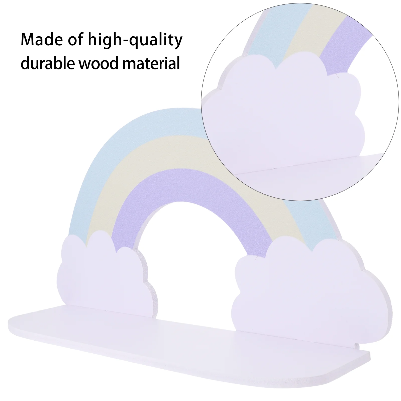 Cloud Shelf Multifunctional Storage Rack Simple Style Children's Room Sundries Holder Wooden Home