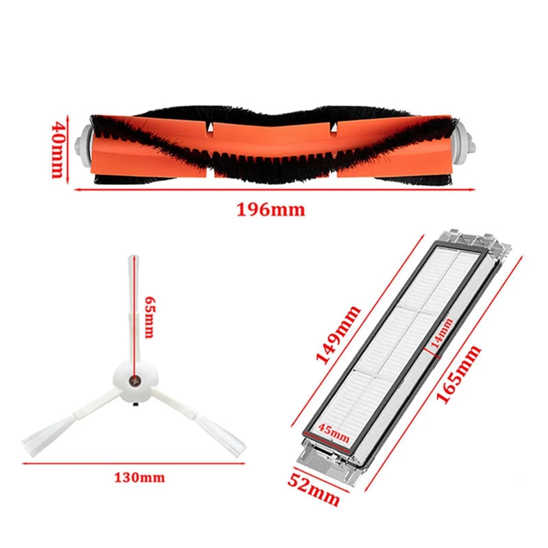 Main Side Brush Filter Replacement Accessories For Roborock S5 Max S50 S51 S6 Max Robotic Vacuum Cleaner