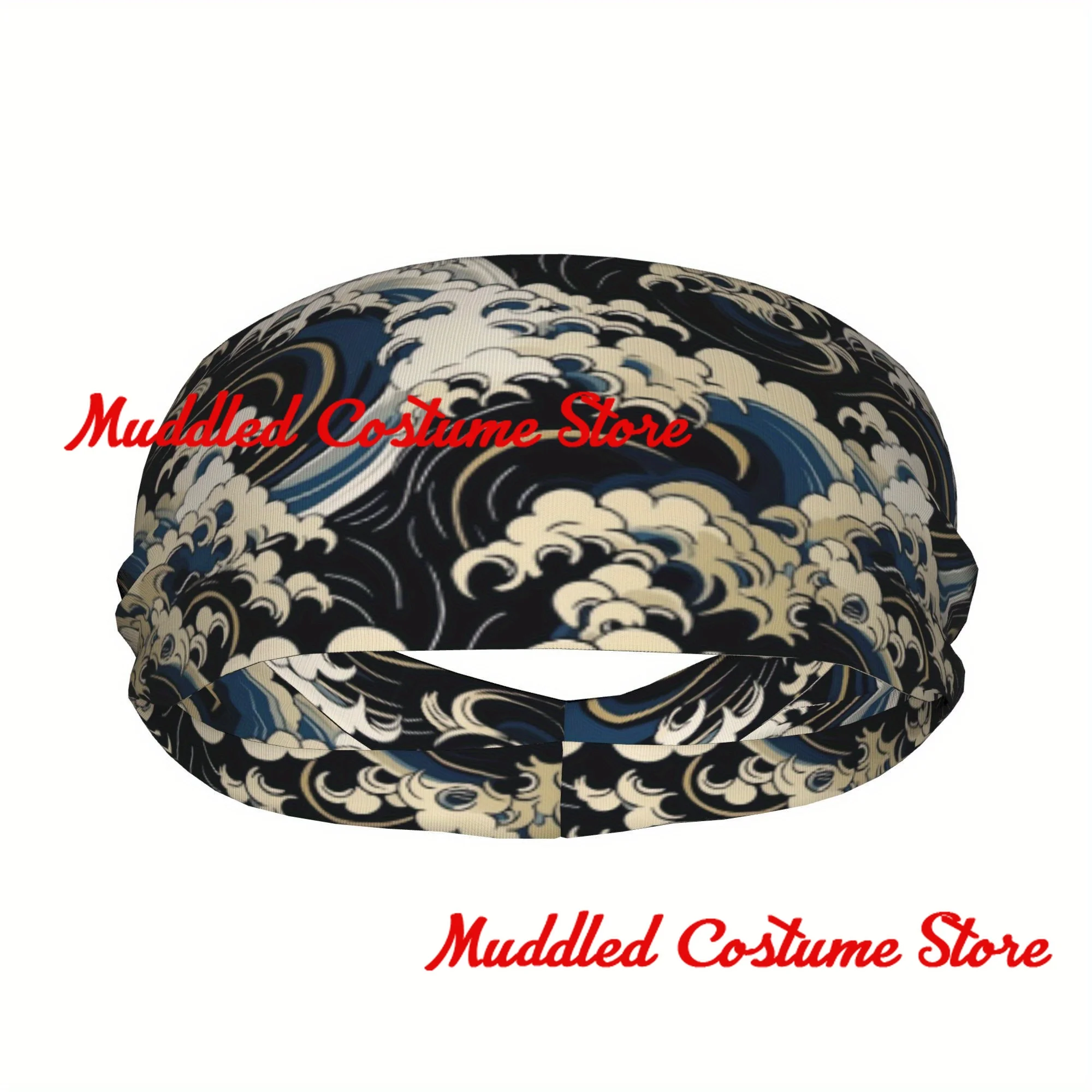 

Japanese Wave Headband Sports Yoga Fitness Stretch Sweatband Hair Band Elasticity Headband