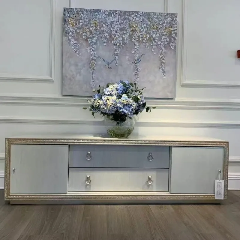 

Solid wood TV cabinet Modern simple living room furniture locker