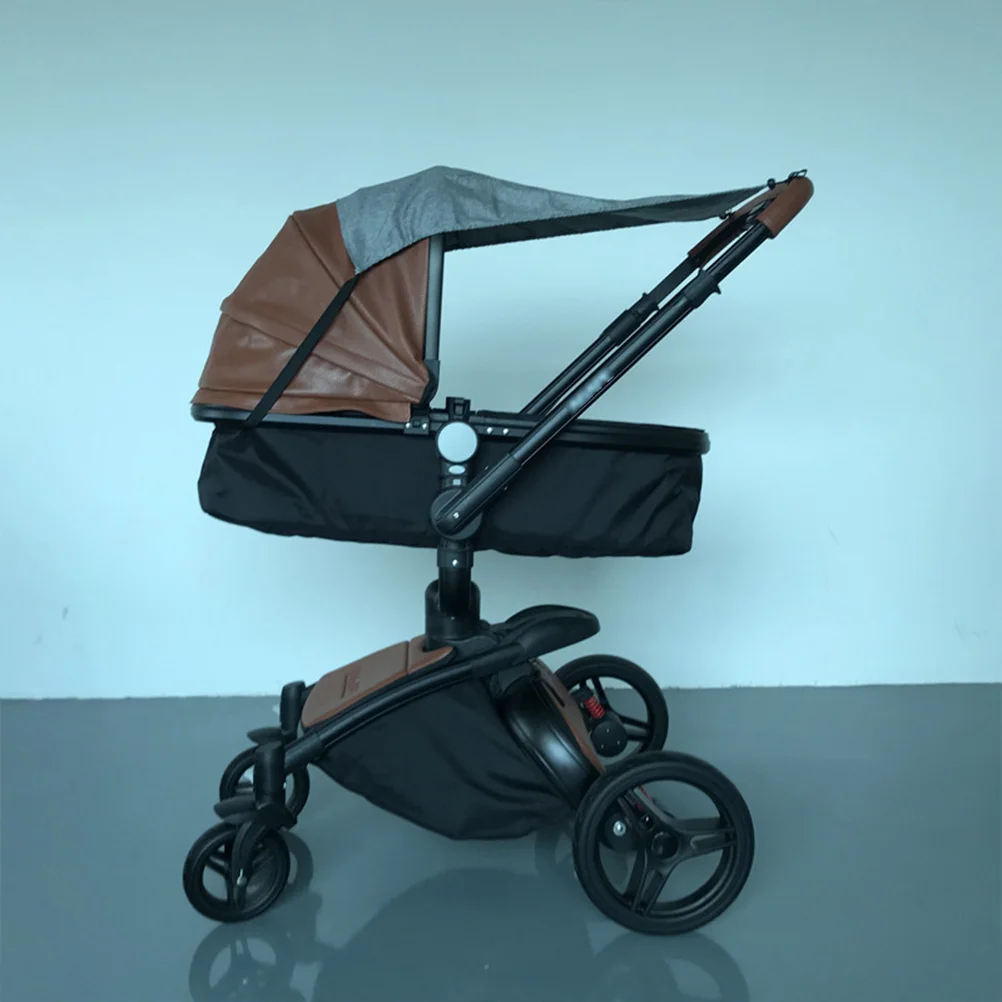 

Солнцезащитный козырек для детской коляски Прочный, дышащий, легкий для переноски, защита от тепла (светло-серый)