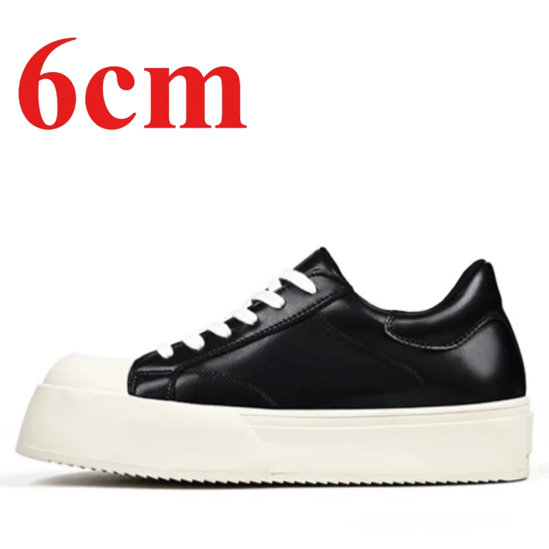 Invisible 6cm Height-increasing Shoes for Men's Comfortable Breathable Thick Sole Casual Sports Board Shoes Inner Elevator Shoes