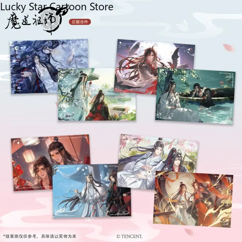 

Game Anime Official MDZS Mo Dao Zu Shi Wei Wuxian Lan Wangji 8pcs Photo Cards Postcard Cosplay Collection Halloween Gift