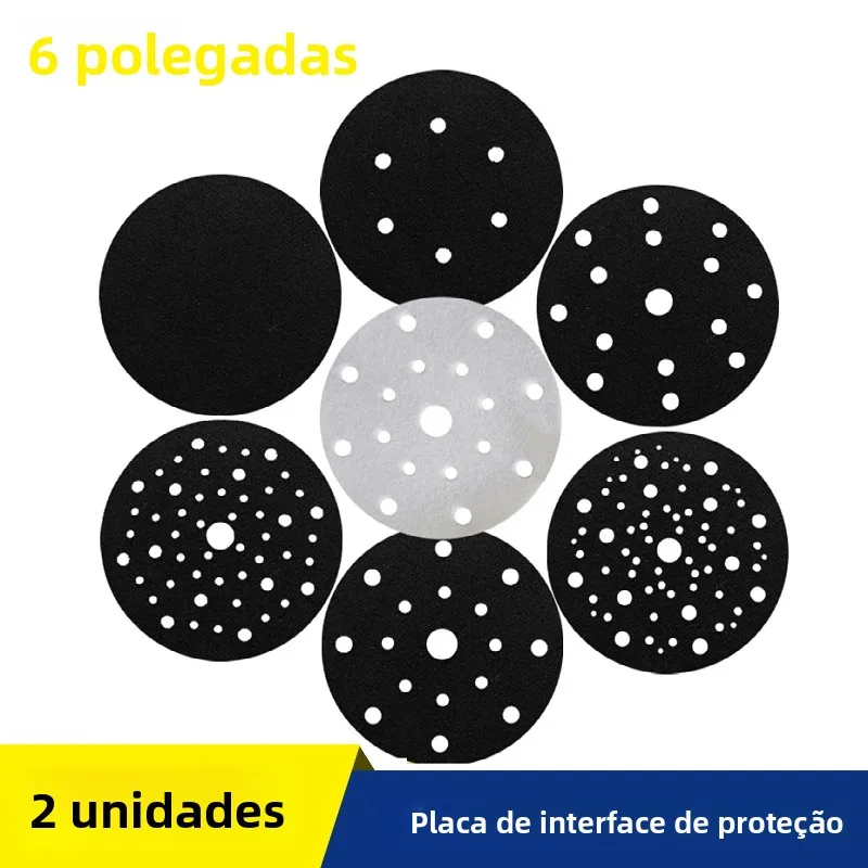 2 pçs 6 Polegada gancho e laço almofada saver interface almofada de proteção superfície disco 150mm protetor para lixar almofada lixadeira orbital aleatória