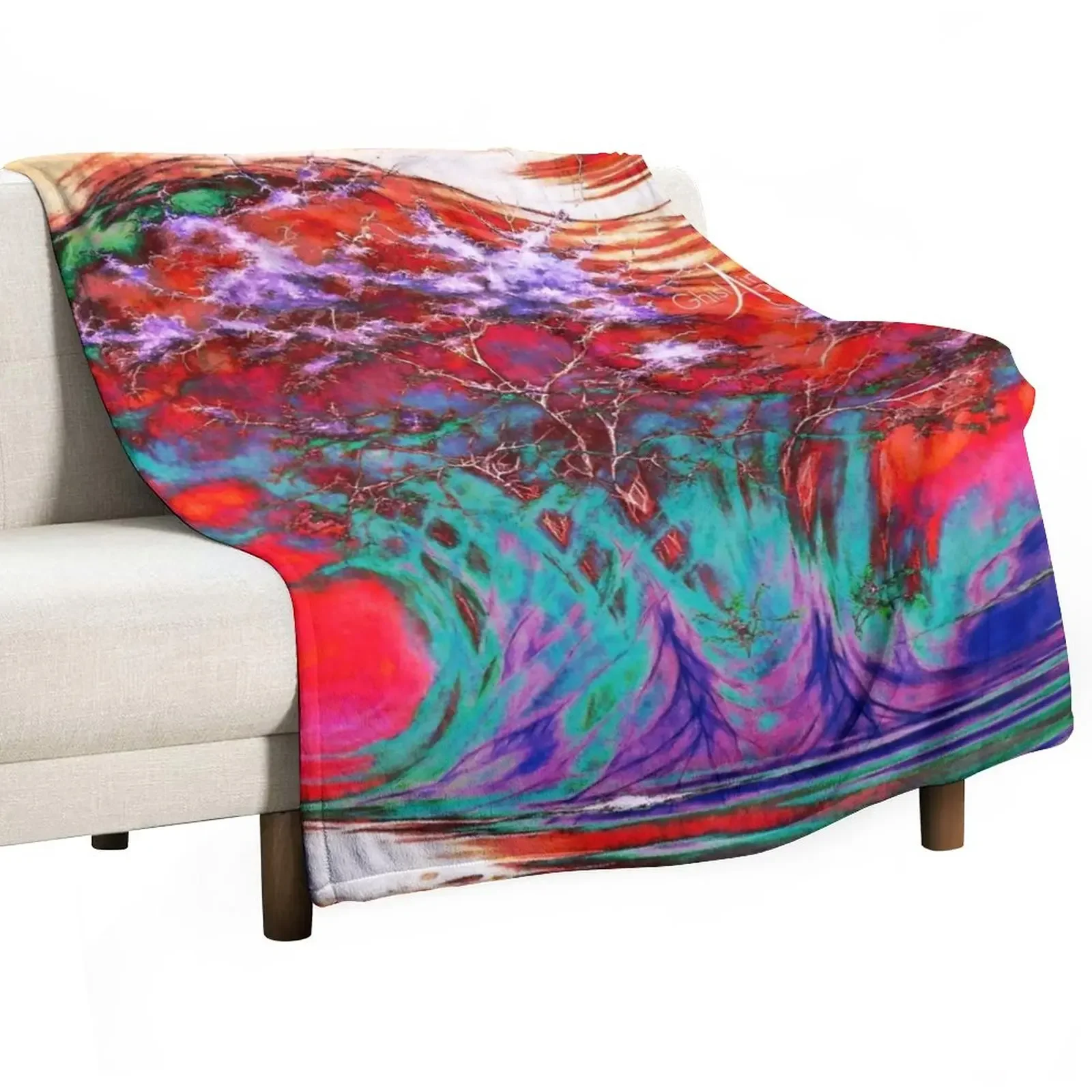 

New Fantastic landscape, bordering on abstraction. Throw Blanket Moving for sofa Warm Blankets