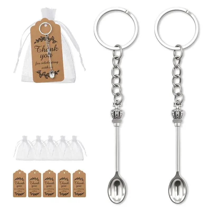 10-100Sets Creative Mini Crowns Spoon Necklace Vintage Mini Teaspoon Pendant Necklaces Jewelry Necklace Gifts