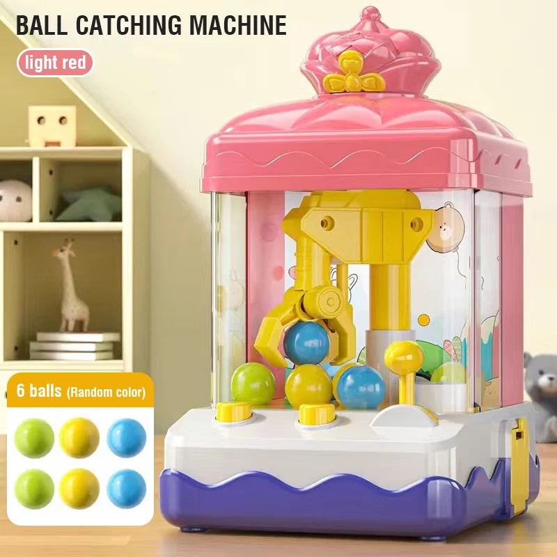 Children\'s Claw Machine Toy Catch Ball Candy Dolls Space Rocket Mini Claw Machine Game Fine Motor Skills Train Catch Machine Toy