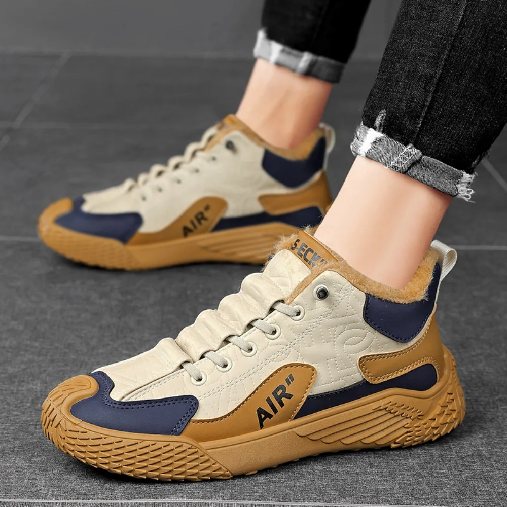 

Men's Casual Sports Shoes Color-matched Round-toe Low-top Soft-soled Comfortable Wear-resistant Lightweight brushed Shoes