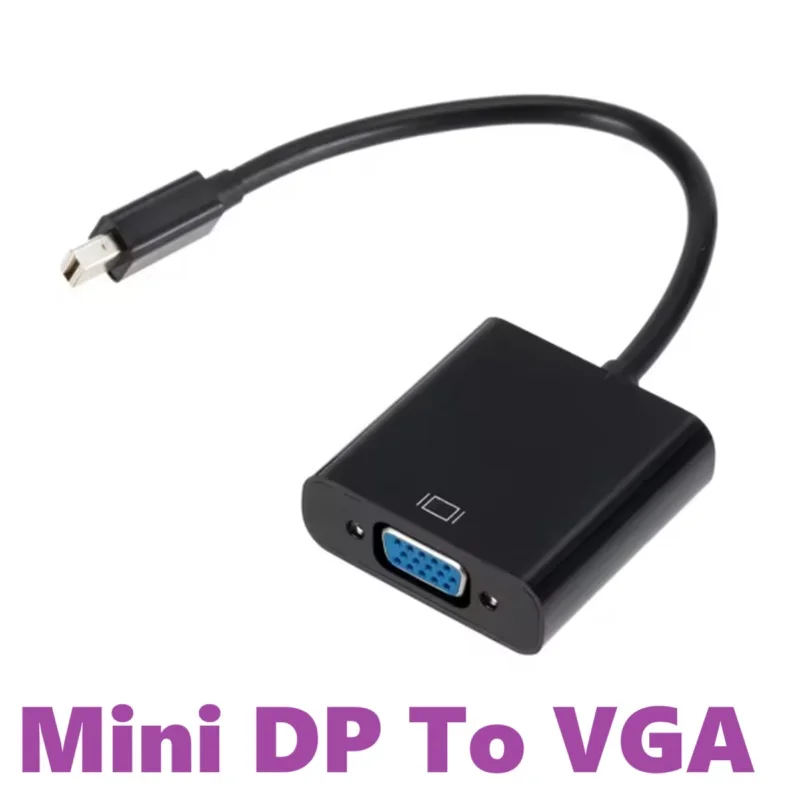 

Mini DP to VGA Converter Adapter Cable 1080P Mini Display Port to VGA Female Adapter Cable For Apple Laptop PC Projector HDTV