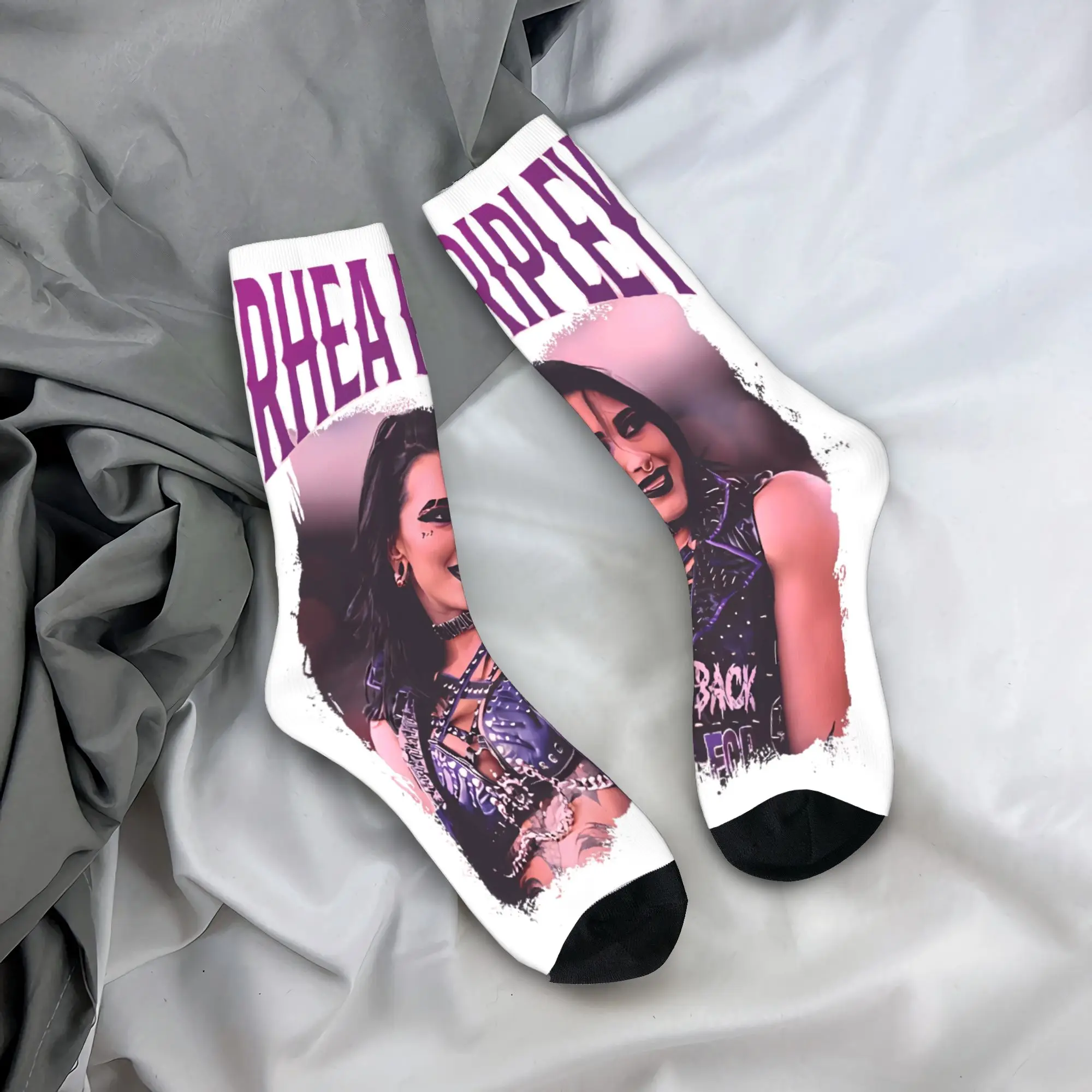 Bootleg تصميم ريا ريبلي المصارعة المصارع الجوارب العصرية جوارب الرجال مريحة سكيت الجوارب الربيع المضادة للانزلاق الجوارب