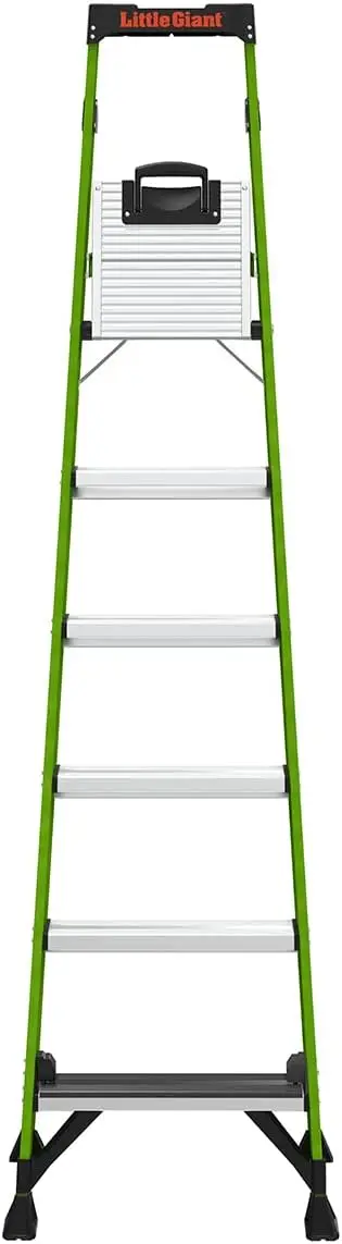 Ladders, Mightylite 2.0, 8' Stepladder With Ground Cue, Fiberglass, Type Iaa, 375 Lbs Weight Rating, (15408-001), Green