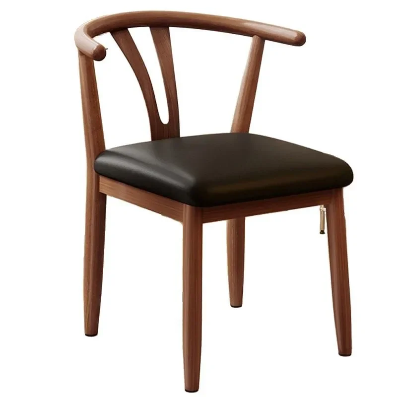 

Dining chair Household antique wrought iron tea Restaurant rental room Backrest stool Simple soft