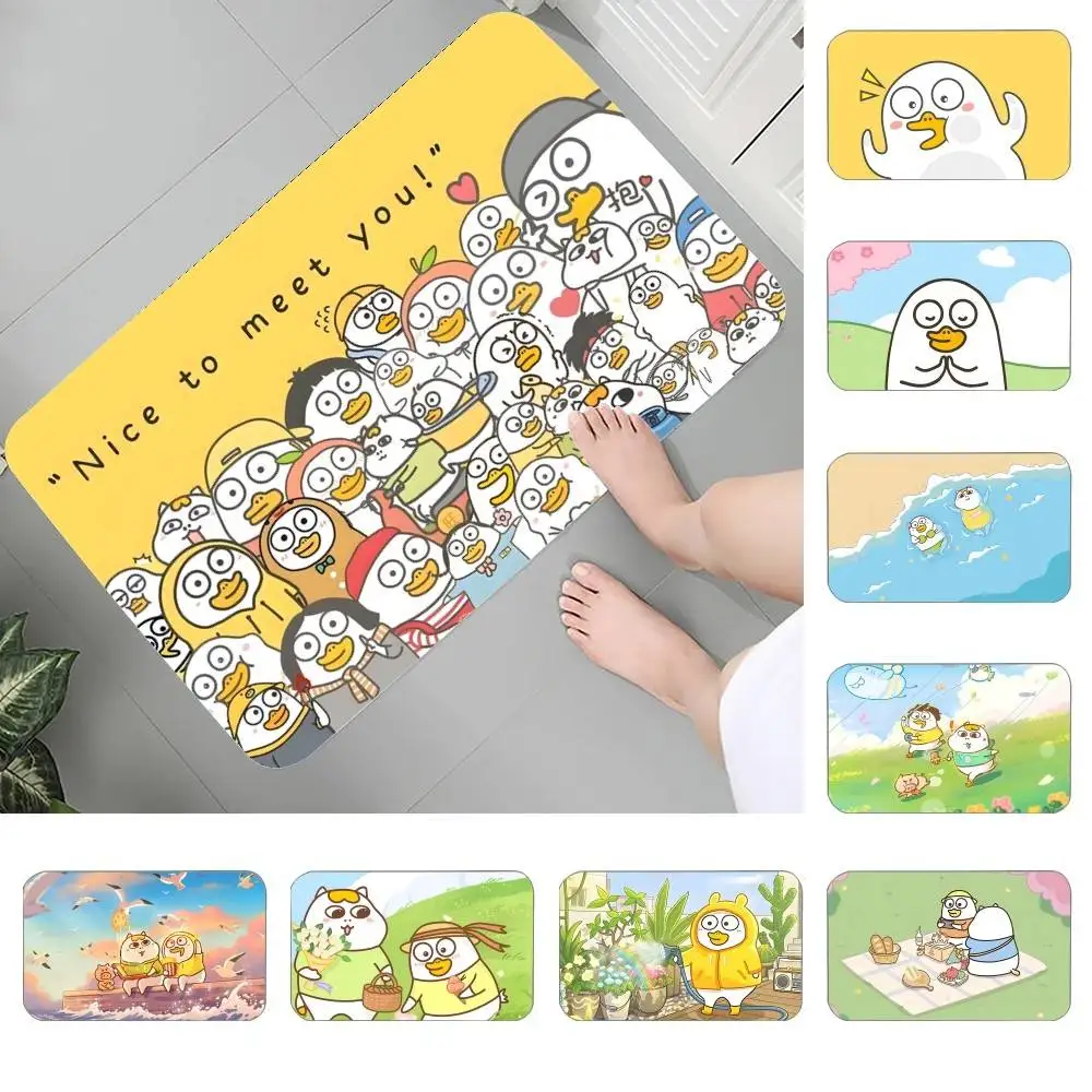 

Cute DUCKYO Duck Floor Mat Bedroom Bedside Carpet Non Slip Soft Floor Mat Sofa Coffee Table Rugs For Home Decor Doormat