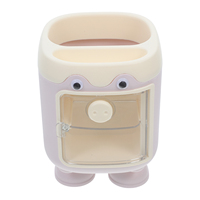 Cute Pig For Desk Multifunctional Stationery Organizer Kawaii Pencil Grid Design Compact Lightweight Desktop Decor Pen Storage