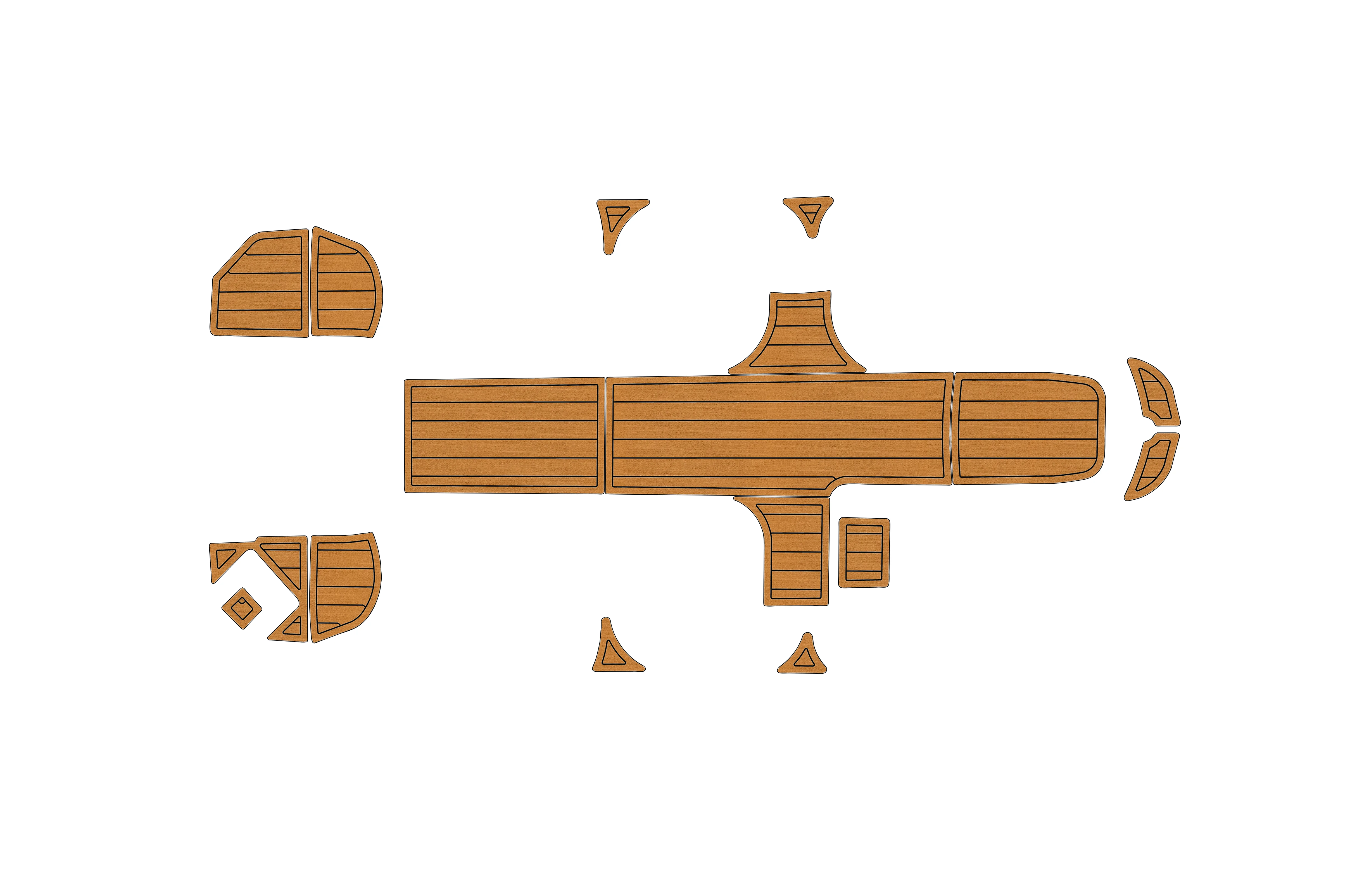 Eva foam Fuax teak seadek marine floor For 2023 Bayliner M18  Cockpit Swim platform bow 1/4