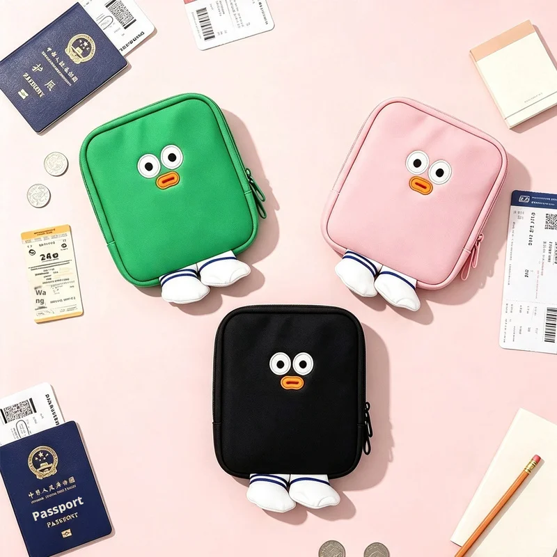 South Korea multi functional travel organizer bag passport holder document card organizer cash receipt storage toiletry