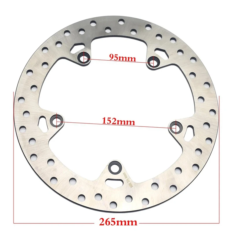 265mm Rear Brake Disc Rotor For BMW R Nine T 2014-2021 R1200GS 2002-2013 R1200RT 2005-2013 R1200ST 2003-2012 R1200S R1200R 06-17