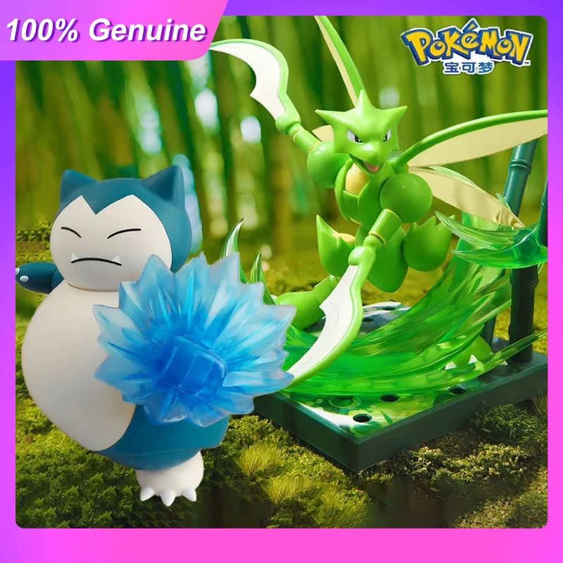 

100% оригинальные Blokees Pokemon Snorlax Lucario Scyther Cinderace Charizard, классические аксессуары со спецэффектами, экшн-фигурка в подарок