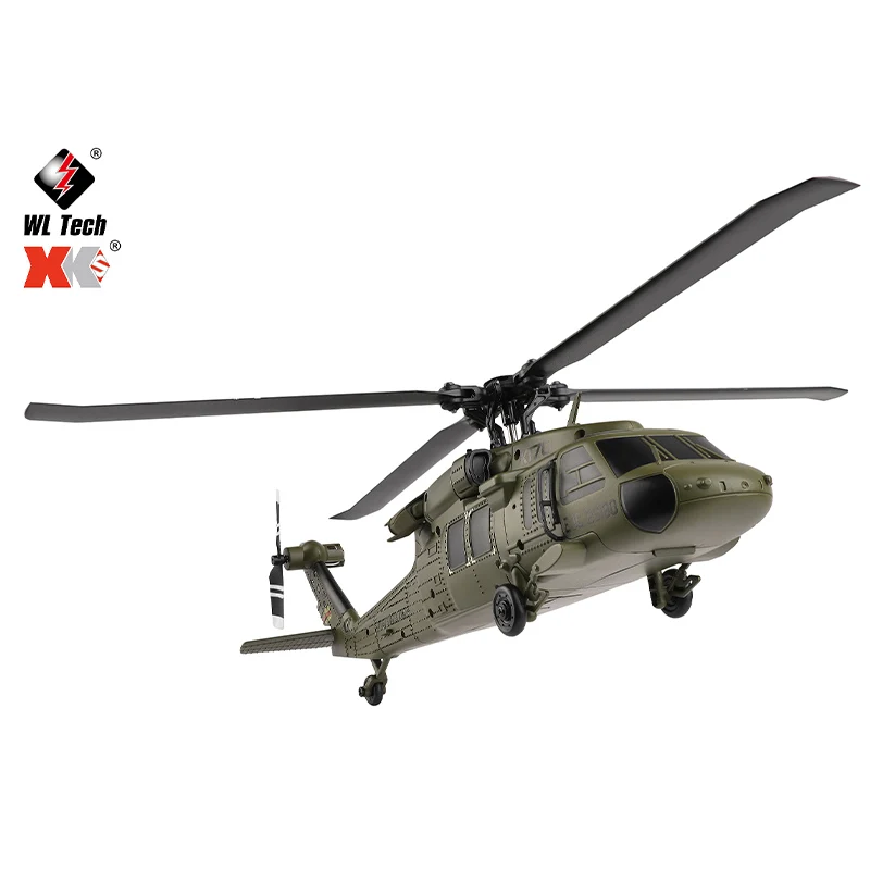 Weili'S New Product K170 Black Eagle Uh-60l Four-Way Four Blade No Aileron Brushless 1160 Helicopter Toy Gift