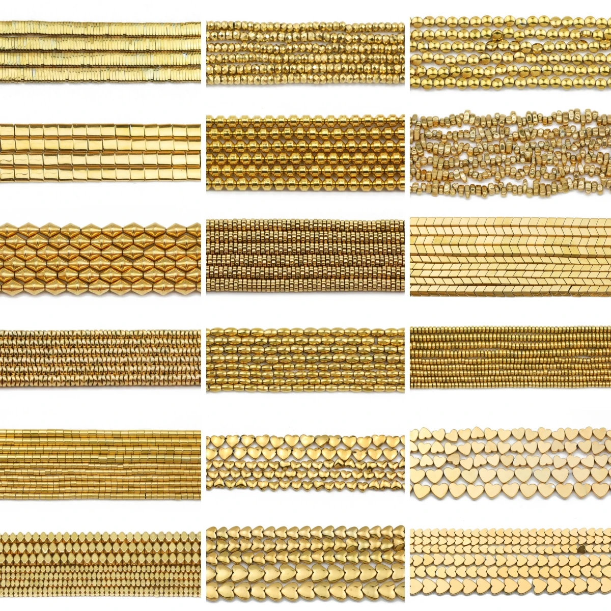 

AAA+ Retention Color Natural Gold Plated Hematite Bead Irregular Heart Star Spacer Loose Beads For Jewelry Making DIY Bracelet