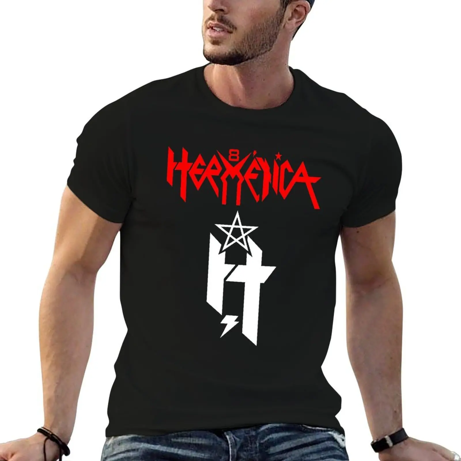 Hermetic H T-Shirt football t shirt anime stuff T-shirt men