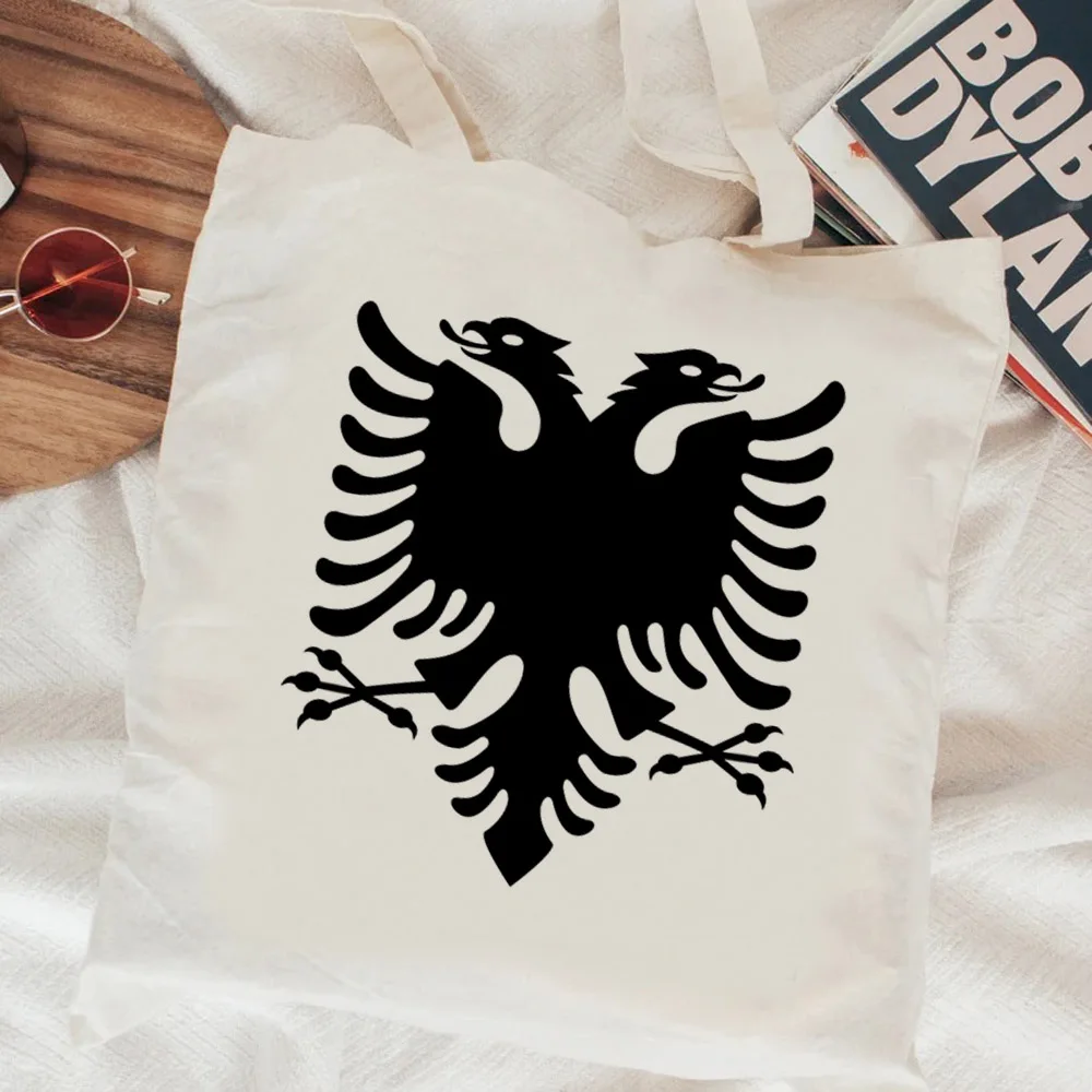 Albania shopping bag reusable shopper eco bolso grocery bag ecobag woven sac tissu