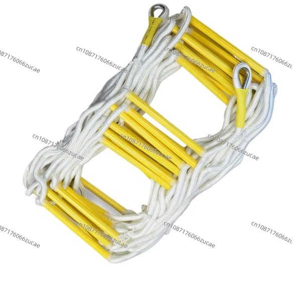 15M Rescue Rope 3-4th Floor Escape Ladder Emergency Work Safety Response Fire Rescue Rock Climbing Anti-skid Soft Ladder