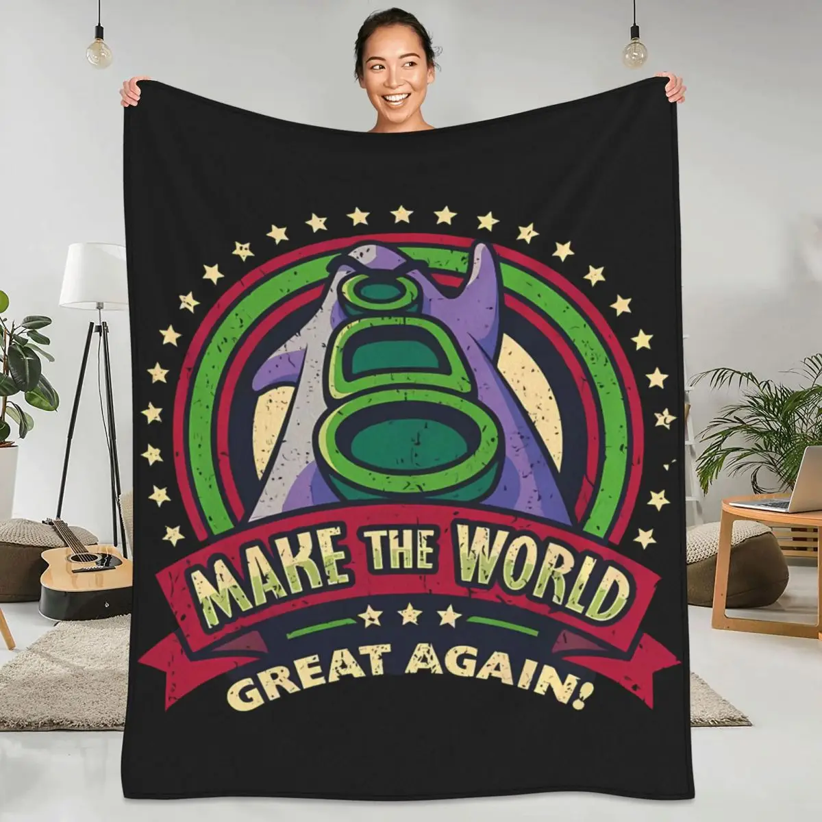 Warm Soft Blankets Day Of The Tentacles Game Throw Blanket Make the World Great Again Flannel Bedspread Chair Sofa Bed Cover