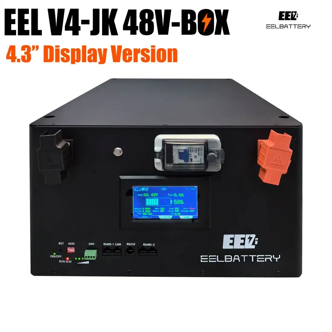 EEL 48V 16S DIY Lifepo4 Case with JK BMS LCD Display Screen 280Ah Lifepo4 Server Rack Battery Box for home solar energy storage