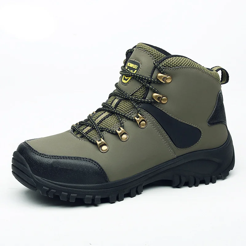 Men Hiking Fishing Shoes Boots Outdoor Athletic Breathable Waterproof Anti-wear Fishing Shoes