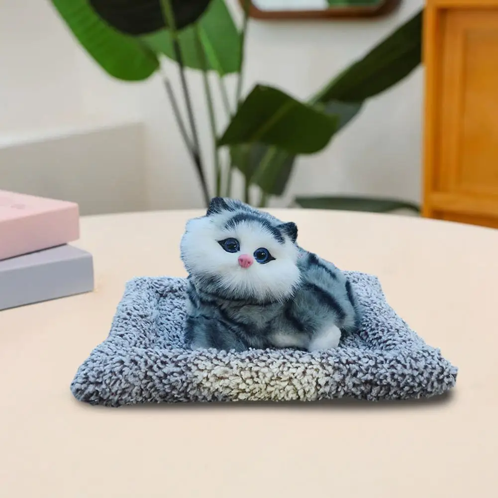 لوحة القيادة القط زخرفة القط سيارة الديكور مواء أفخم هريرة محشوة دمية مع الخيزران الفحم حصيرة لإزالة الرائحة للمنزل