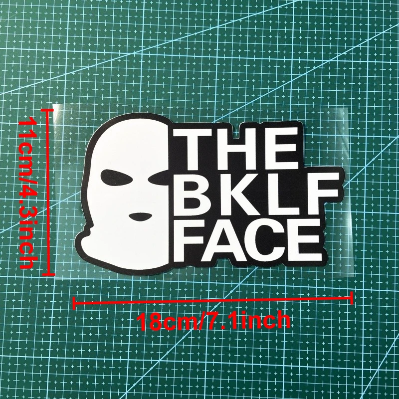 THE BKLF FACE Cool Waterproof Vinyl Stickers Motorcycle Decals for Front Fairing Scooter Body Car Window Refit Decor Accessories