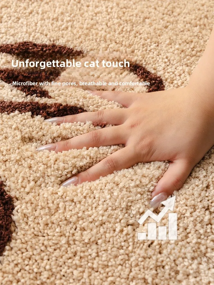 Cloud Soft Flocking Floor Mat Bathroom Absorbent Non-Slip Mat Wet And Dry Separation Bedroom Vacuum Cleanable Machine Washable