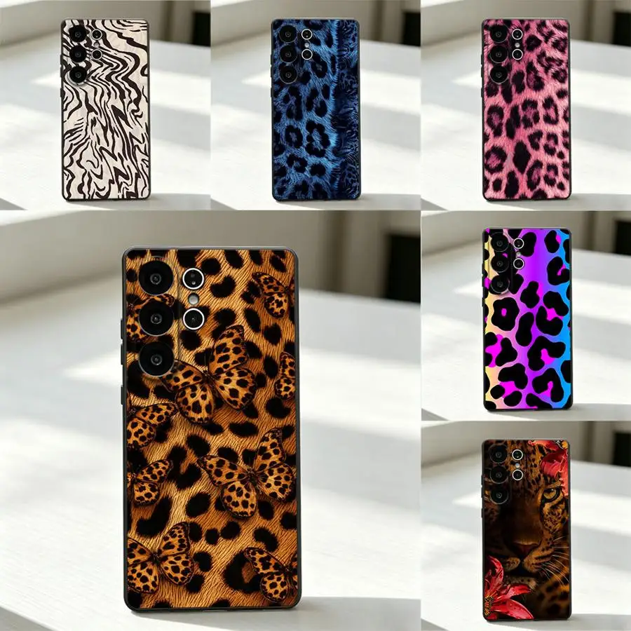 Case for Samsung Galaxy S26 Ultra S24+ S10 S9 S24 Note 20 8 9 10 S25+ S20 S26+ S21 FE S23 S25 Plus Phone Cover Butterfly Leopard