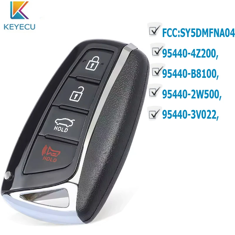 

KEYECU Smart Remote Car Key for Hyundai Santa Fe 2013 2014 2015 2016 2017 2018 95440-2W500 95440-B8100 95440-3V022 4Buttons