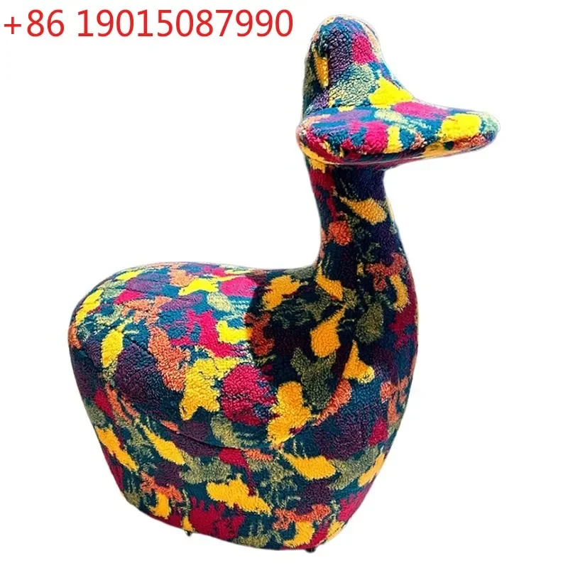 Yoyo duck stool animal shape leisure chair with pulley living room decoration large ornament