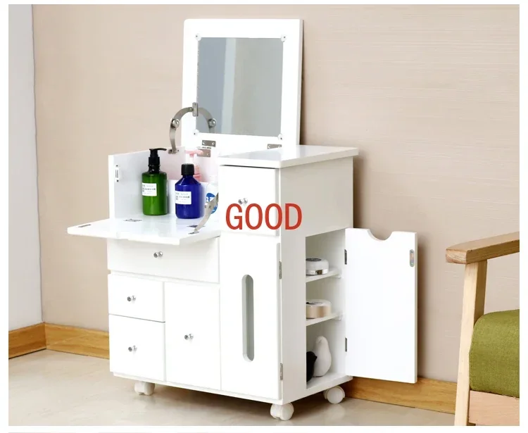 Mini Dresser Bedroom Flip Mobile Solid Wood Small Makeup Table Bay Window Makeup Storage Cabinet Japanese Economical