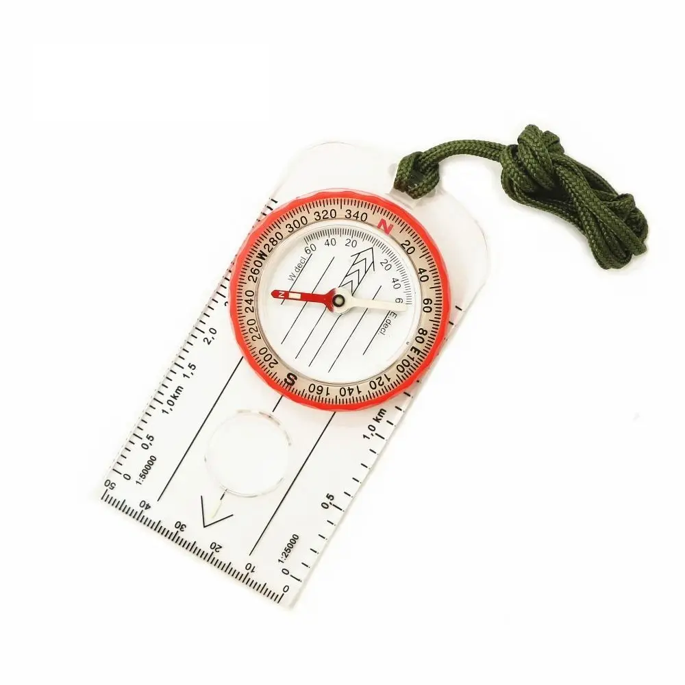 Orienteering Thumb Compass Transparent Survival Guiding Tool Outdoor Navigation Compass Compass Ruler Map Reading Scouts DIY