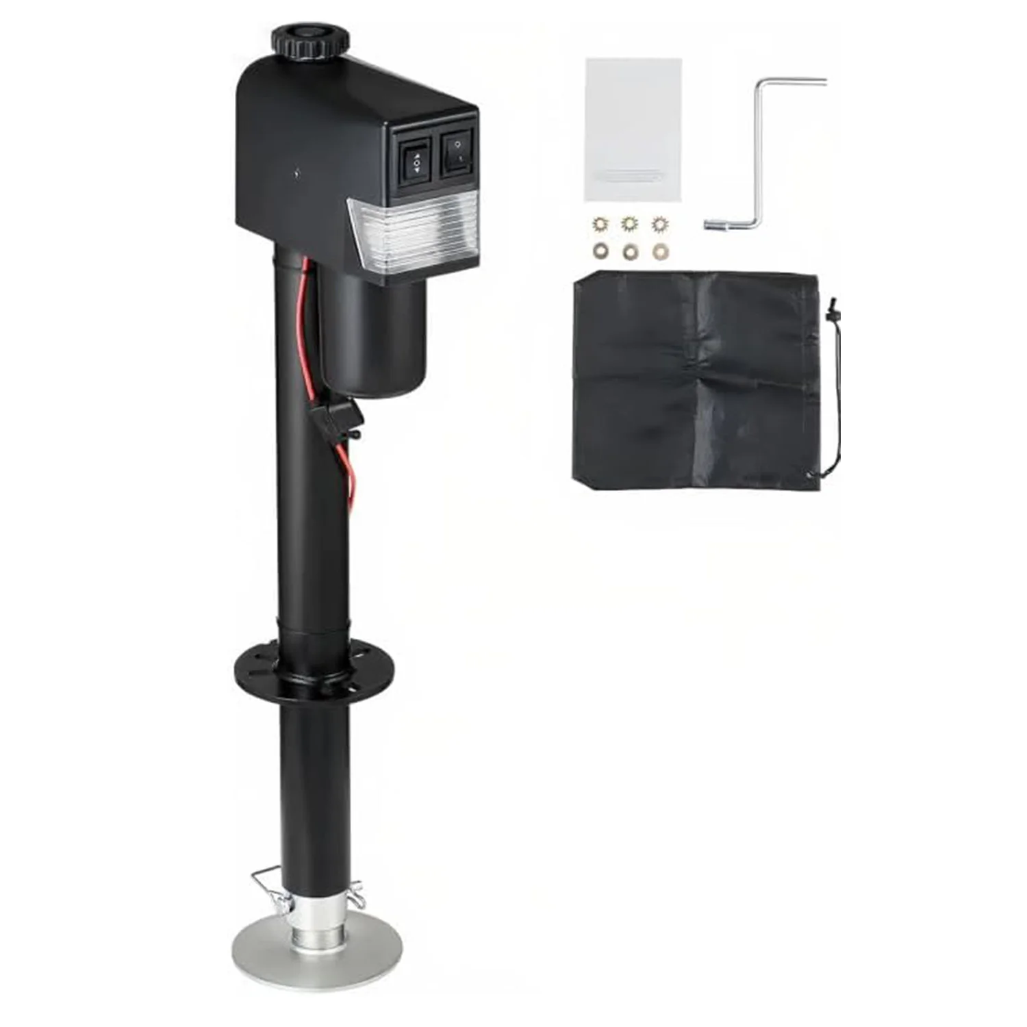 5000Lbs Electric Trailer Jack,Electric Tongue Jack with Waterproof Cover for Lifting RV Trailer, Horse, Utility, Yacht