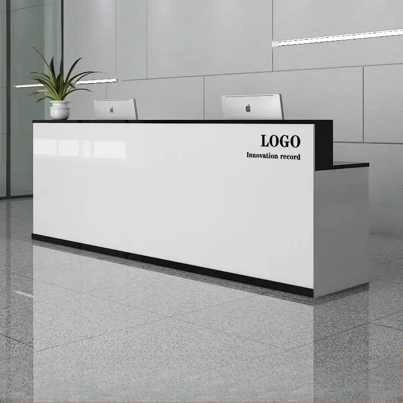 Green Orange Reception Desks Vintage Storage Classic Luxury Reception Desks Corner Modern Rezeption Theke Office Furniture
