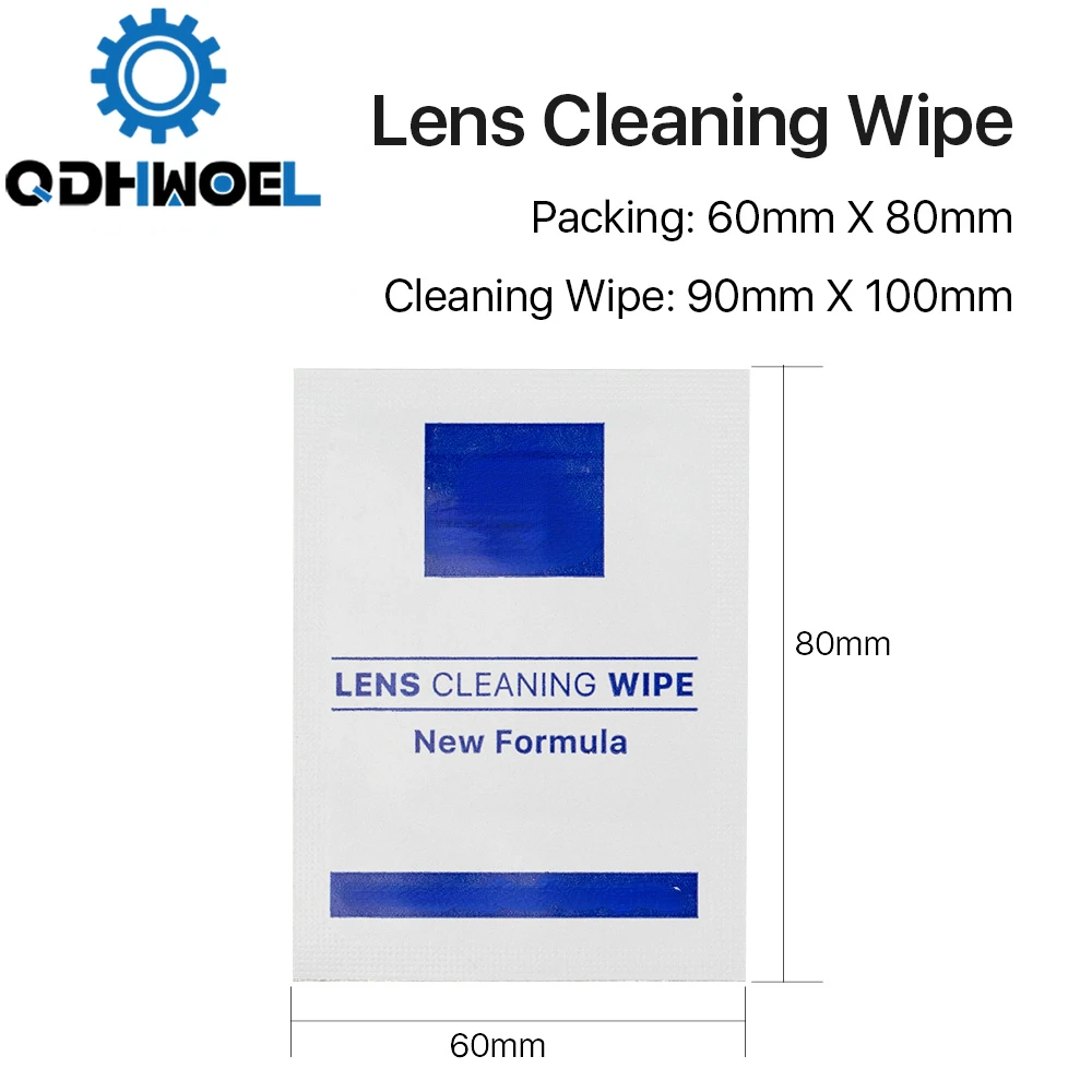 QDHWOEL Lens Cleaning Wipes for 10.6um CO2 and 1064nm Fiber Laser Lenses mirror 10 Pcs Pack