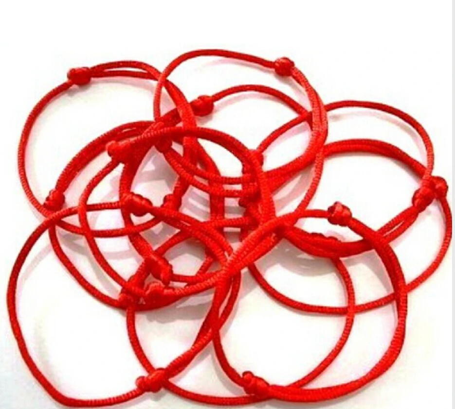 10 Pcs /lot Kabbalah Red String Bracelets Lucky Adjustable Rope Success Against Evil Eye Women Men Jewelry 2024 New in