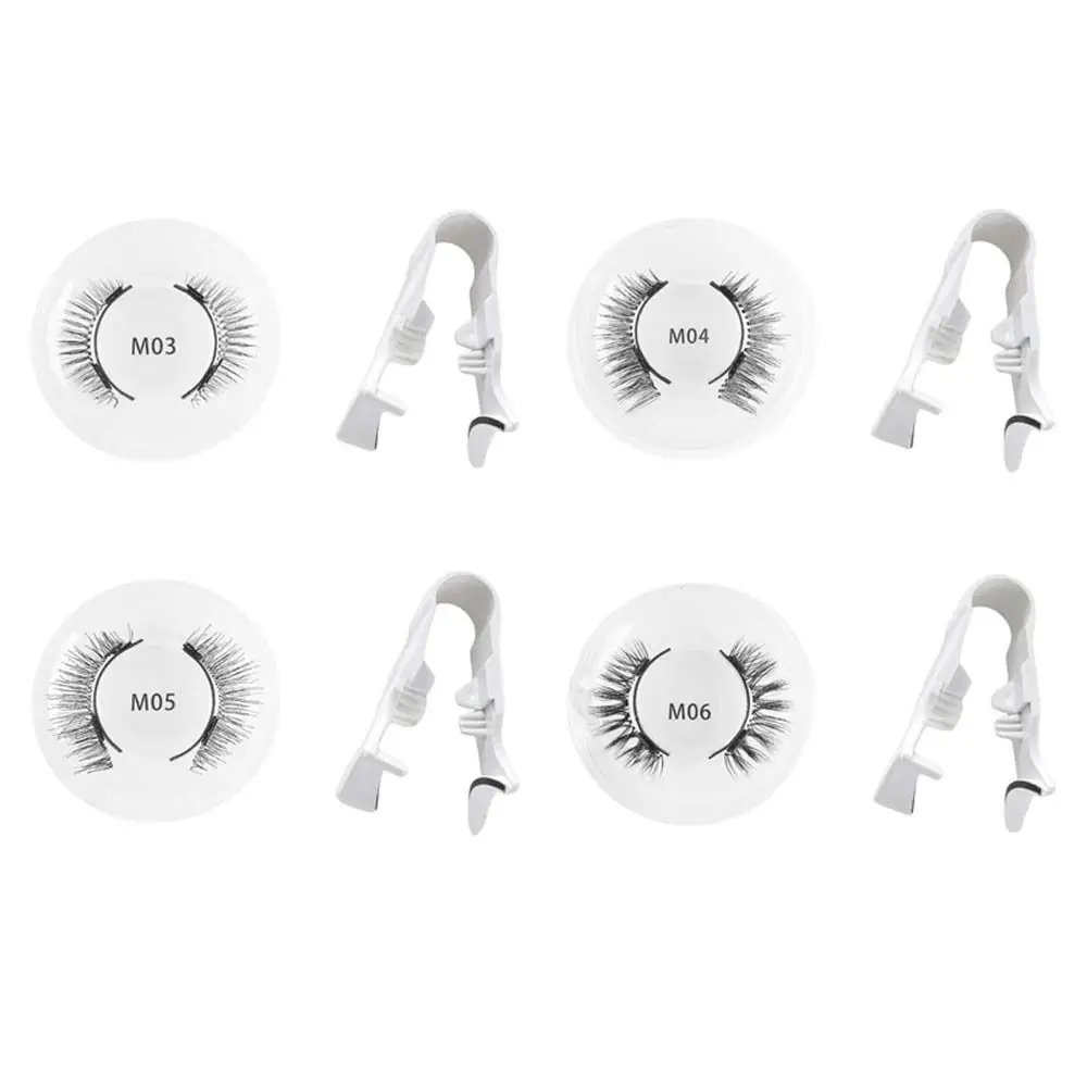 Magnetic Magnetic False Eyelashes Glue Free DIY Magnetic Eyelashes with Clip Reusable Individual False Eyelash Clusters