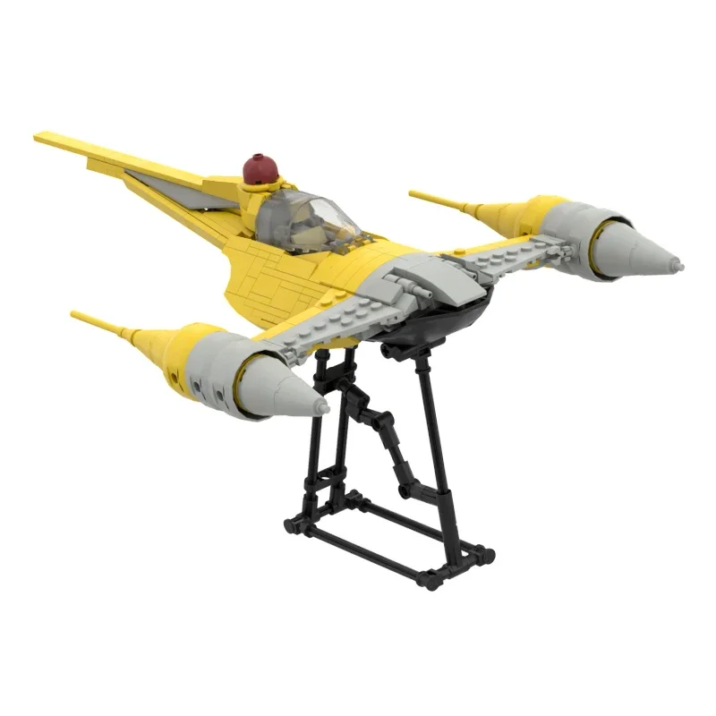 N-1 Navigator Fighter MOC Building Blocks, Space War Scout Ship with Astromech Socket, DIY Model for Sci-Fi Fans